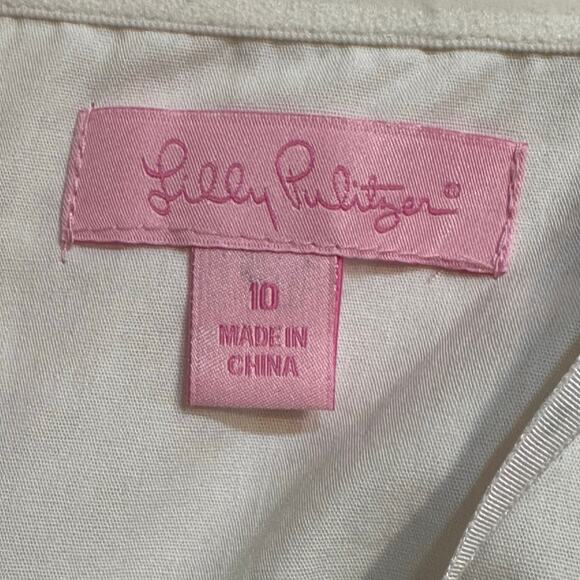 New Lilly Pulitzer Keetan Dress sz 10 Hotty Pink First Impression Print Dress - Picture 3 of 5